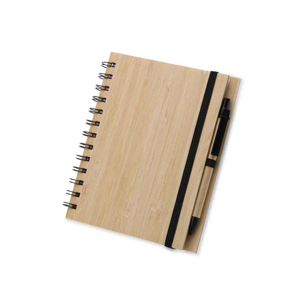 Caderneta de Bambu com Caneta
