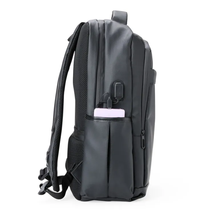 Mochila Couro Sintético USB 26L