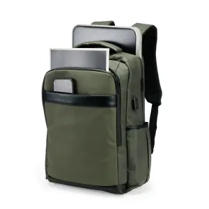 Mochila Couro Sintético USB 21 Litros