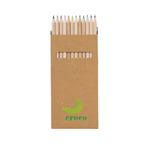 Caixa de cartão com 12 lápis de cor CROCO-51746-NAT