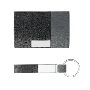 Kit de porta cartões e chaveiro de couro Personalizado-93314