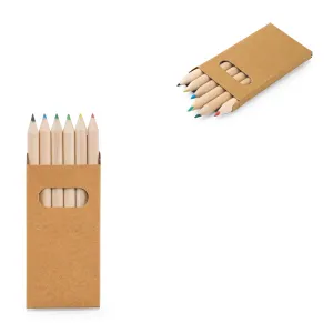 BIRD. Caixa de cartão com 6 mini lápis de cor-51750