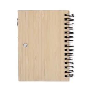 Caderneta em Bambu com Caneta-05134