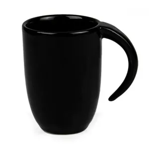 CANECA EM CERÂMICA PRETA - 350ML