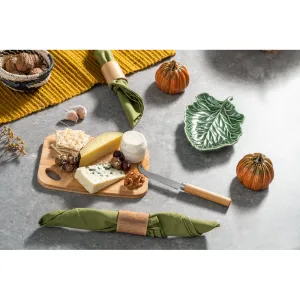 CAPPERO. Conjunto de tábua de corte e pequena faca de queijo em bambu
