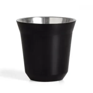 COPO PARA CAFÉ EM AÇO INOX - PRETO - 60ML