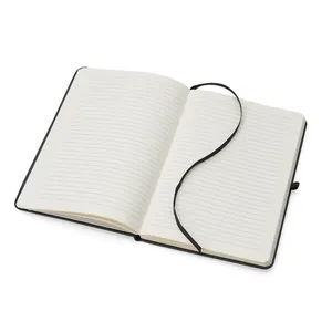 Caderneta tipo Moleskine de Couro Sintético com Pauta Personalizado