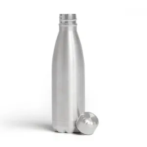 GARRAFA COM TAMPA EM AÇO INOX - PRATA - 750ML