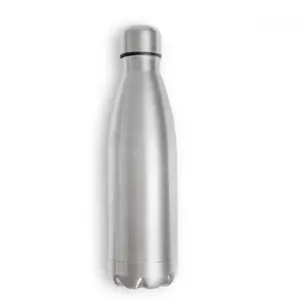 GARRAFA COM TAMPA EM AÇO INOX - PRATA - 750ML