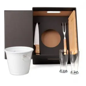 KIT PARA CHURRASCO COM BALDE - 6 PÇS