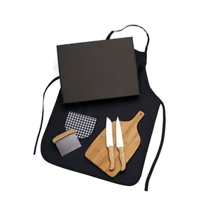 KIT PARA COZINHA EM BAMBU / INOX COM ESPÁTULA MULTIUSO - 4 PÇS