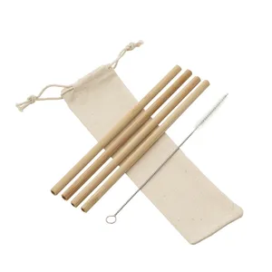 Kit Personalizado com Canudos de Bambu com Escova de Limpeza Ecológico Personalizado