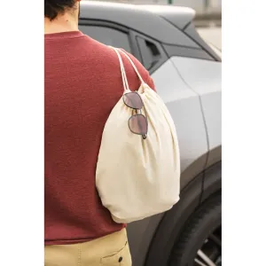 NAMPULA. Sacola tipo mochila em algodão orgânico (120 g/m²