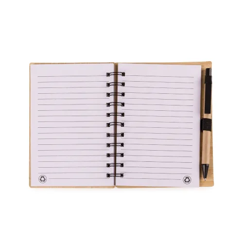 Caderno de Papelão com Caneta