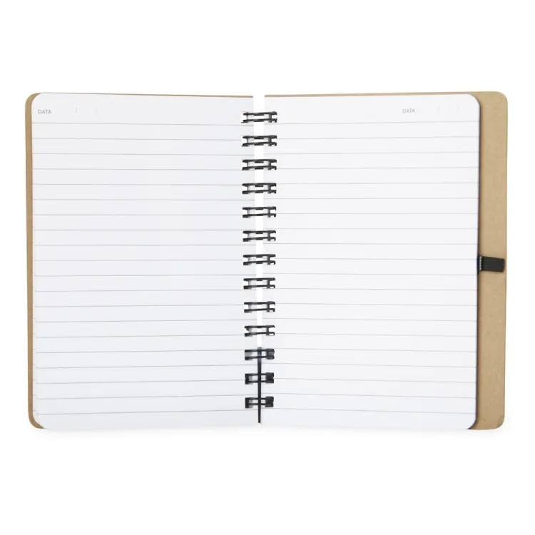 Caderno Kraft com Porta Caneta