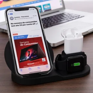 Estação de Carregamento Rápido 3 em 1