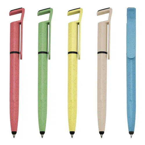 Caneta Fibra de Bambu Touch com Suporte-00708T