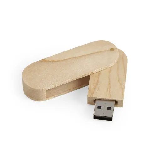 Pen Drive de Madeira Giratório 4GB/8GB-0074-MAD