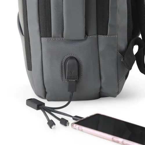 Mochila Couro Sintético USB 23 Litros-01902