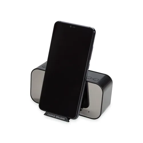Caixa de Som Multimídia com Relógio e Suporte para Celular-03019