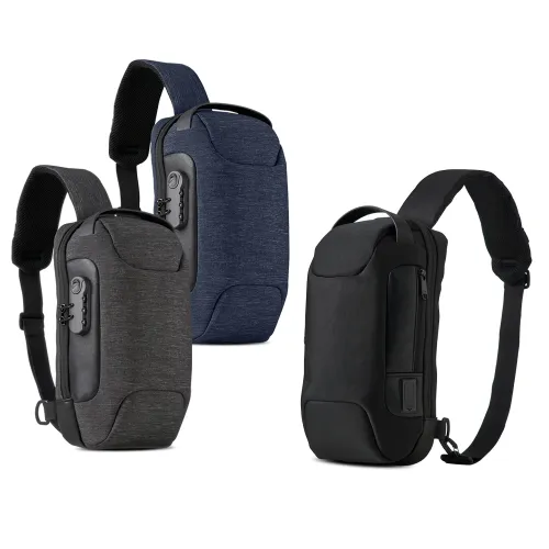 Mochila de Ombro USB Anti-Furto 7L-04058