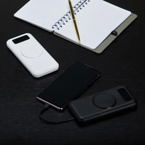 Power Bank 10.000mAh com Carregamento via Indução ou via Cabo-06052