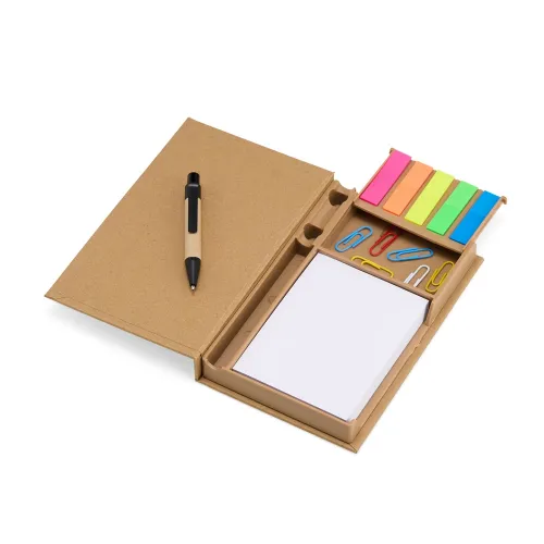 Bloco de Anotações com Autoadesivos e Caneta-06106