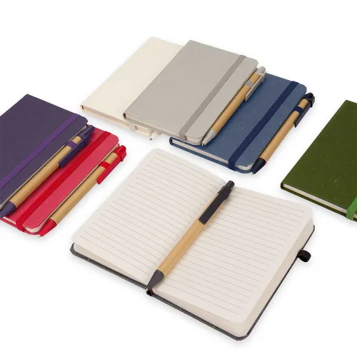 Caderneta Palha de Trigo com Caneta-08288