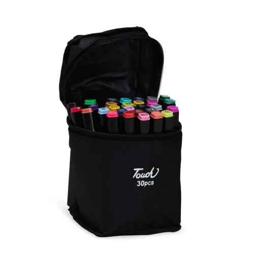 Kit Canetas Marcadoras Pontas Duplas 30 Cores-08329-30