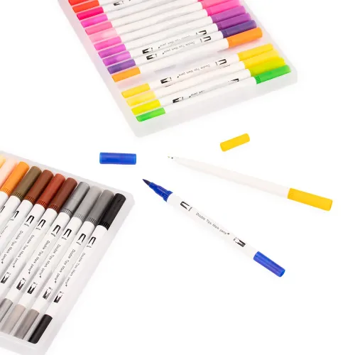 Kit Canetinhas Ponta Dupla 100 Cores-08332-100