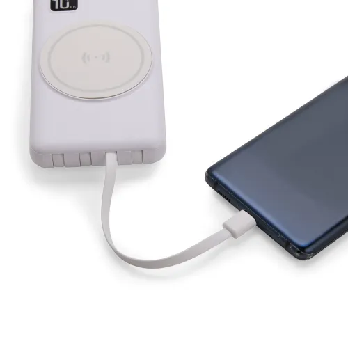 Power Bank 10.000mAh com Carregamento via Indução ou via Cabo-09145