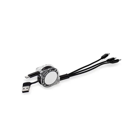 Cabo Retrátil 3 em 1 com Adaptador-09287