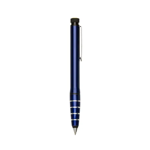#Caneta Metal com Marca Texto-13438-AZU