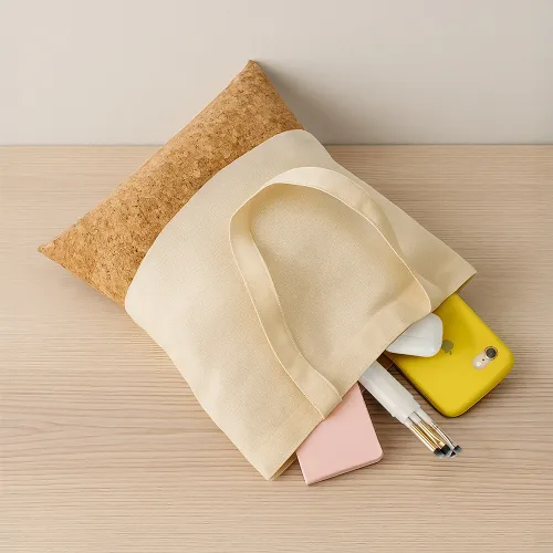 Sacola Ecológica Algodão Fundo Cortiça-15278