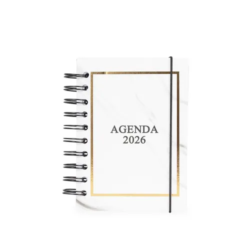 Agenda Diária 2026 Wire-O-15349-BCO