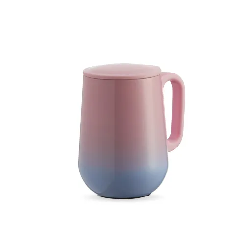 Caneca Bicolor Parede Dupla 250ml-18720-ROS Caneca Bicolor Parede Dupla 250ml-18720-ROS