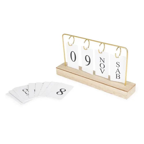 Calendário Permanente MDF com Alça de Ferro-19026