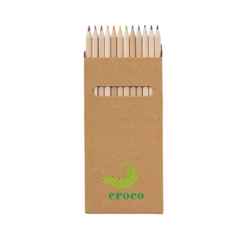 Caixa de cartão com 12 lápis de cor CROCO-51746
