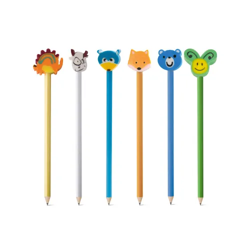 BEETLE. Lápis apontado com boneco de borracha-51904