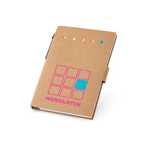 Blocos C/ Logomarca adesivados com 25 folhas cada e capa em papel kraft reciclado-53791
