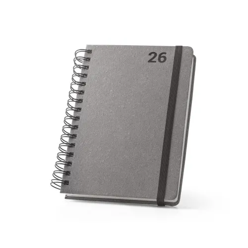 SIMMEL A5. Agenda A5, com argolas, em pele (58% reciclada)-66215