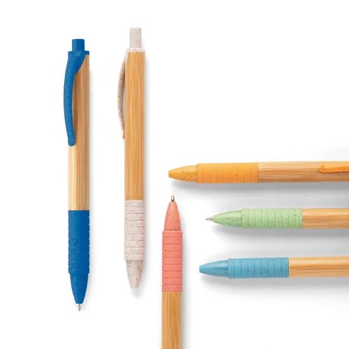 KUMA. Esferográfica em bambu com clipe-81013