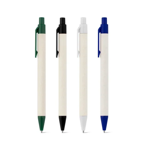 MILINK. Esferográfica produzida através de pacotes de leite reciclado com escrita em azul-91946