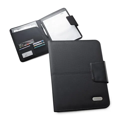 BOCAGE. Pasta A4 em c. sintético e 1680D com bloco de 40 páginas pautadas-92045