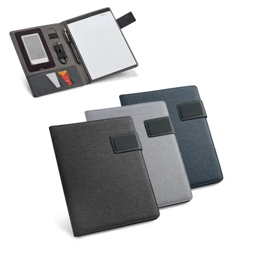 PYNCHON. Pasta A5 em linho sintético e c. sintético com bloco de 40 páginas pautadas-92066