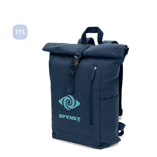 SAINT. Mochila roll top em algodão reciclado e poliéster reciclado (380 g/m²)-92533