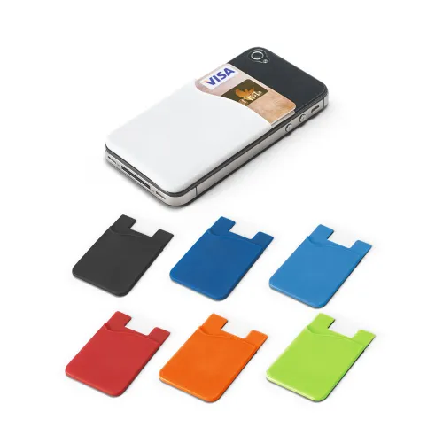 SHELLEY. Porta cartões para celular em silicone-93320