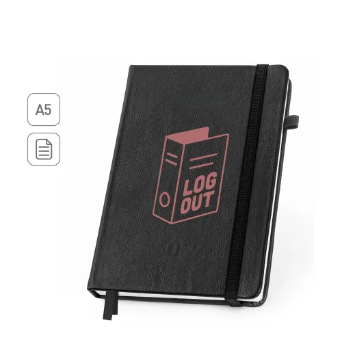 HEANEY. Caderno em PU à base de água com agenda integrada e página pautadas-93669