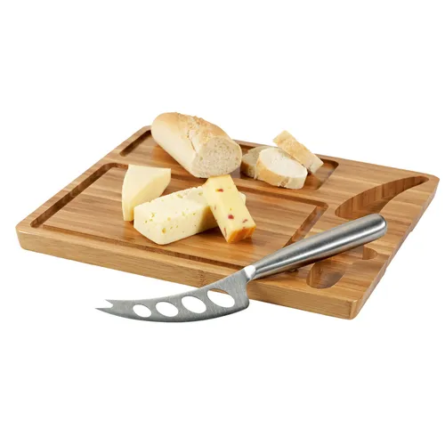 Tábua de queijos em bambu com faca MALVIA-93975-NAT