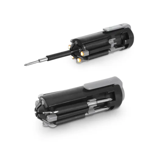 GABRO. Conjunto de ferramentas em ABS com 6 LEDs e 5 pontas-94017